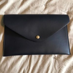 J Crew Navy Envelope clutch